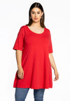 Tunic wide bottom COTTON - red 