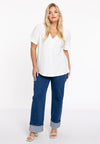 T-shirt v-neck dolce - White