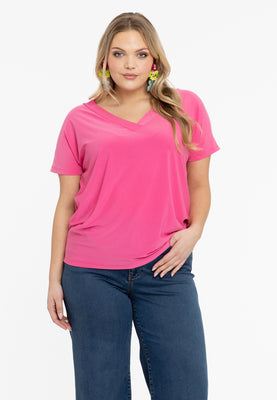 T-shirt v-neck DOLCE - pink - #1