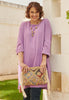 Tunic wide COTTON - light purple - #5