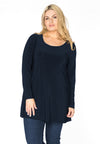 Tunic long sleeve flare DOLCE - blue