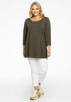 Tunic flare fit buttons COTTON - green 