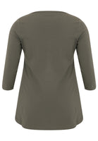 Tunic flare fit buttons COTTON - green - #5