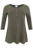 Tunic flare fit buttons COTTON - green  - #4