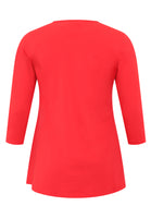 Tunic flare fit buttons COTTON - red  - #5