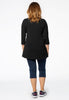 Tunic flare fit buttons COTTON - black  - #3