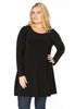 Tunic  wide bottom DOLCE - black 