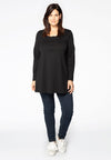 Tunic  flare buttons COTTON - black 