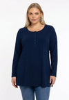 Tunic flare buttons COTTON - blue