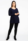 Tunic longsleeve wide bottom COTTON - blue