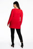 Tunic longsleeve wide bottom COTTON - red  - #3