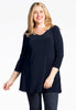 Tunic flare v-neck DOLCE - blue