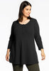 Tunic flare DIAGONAL - black 