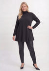 Tunic with col wide bottom - black