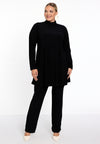 Tunic with col wide bottom - black