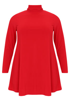 Tunic with col wide bottom - red  - #4