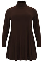 Tunic with col wide bottom - brown - #3