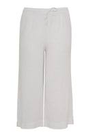 Cropped trousers waist cord LINEN - white  - #3