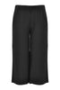 Cropped trousers waist cord LINEN - black  - #4