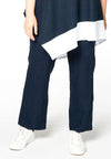 Trousers waist cord LINEN - blue