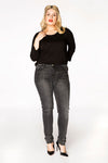 Black washed jeans DENIM - black