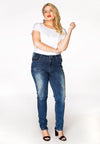 Washed denim jeans 5p - dark indigo