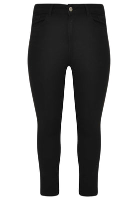 Jeans 7/8 leg zipper - black  - #4