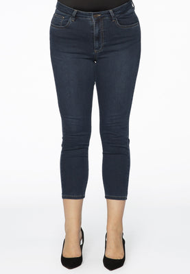 Jeans 7/8 leg zipper - dark indigo - #1