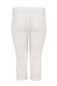 Cropped capri jeans white - white - #3