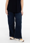 Jeans 5 pockets wide leg - dark indigo