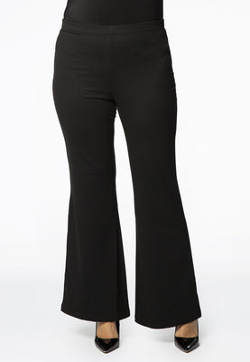 Boot-cut pants INTERLOCK - black  - #1