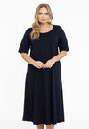 Maxi dress A-line COTTON - blue