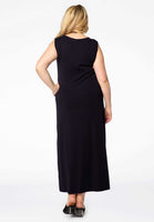 Maxi dress v-neck VISCOSE - blue - #3