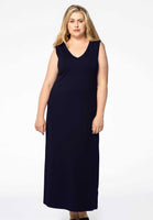 Maxi dress v-neck VISCOSE - blue - #1