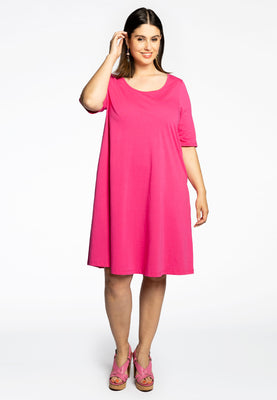 Dress A-line COTTON - pink - #2