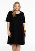 Dress A-line COTTON - black 