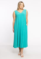 Dress sleeveless A-line DOLCE - turquoise - #5