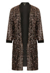 Jacket long GOLD SEQUINS - black - #3