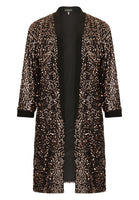 Jacket long GOLD SEQUINS - black  - #3