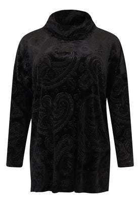 Pullover turtle neck PLUSH - black  - #3