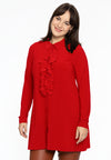 Blouse frilled front DOLCE - red