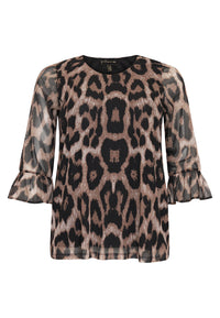 Shirt A-line LEOPARD - brown - #3