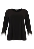 Shirt A-line with feathers DOLCE - black  - #3