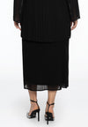 Skirt irregular pleats - black - #3
