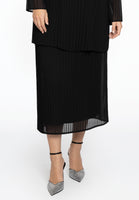 Skirt irregular pleats - black  - #1