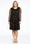 Dress A-line GOLD CRUSH - black