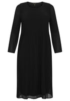 Dress irregular pleats - black - #4