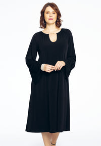 Dress A-line with chain DOLCE - black - #1