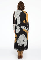 Dress turtle neck FLOWER - black  - #3