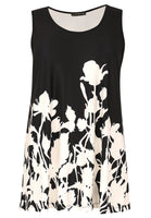 Singlet flare BOUQUET - black  - #1